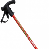 Flexyfoot Derby Handle Telescopic Walking Stick - Red